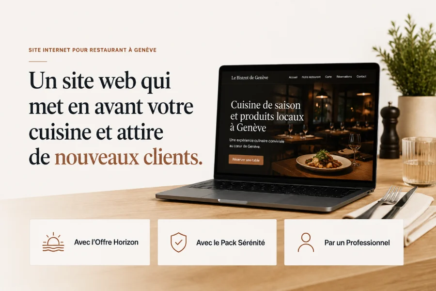 Site internet pour restaurant à Genève par Kalvin M. Baitan