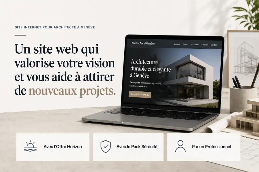 Site internet pour architecte à Genève par Kalvin M. Baitan