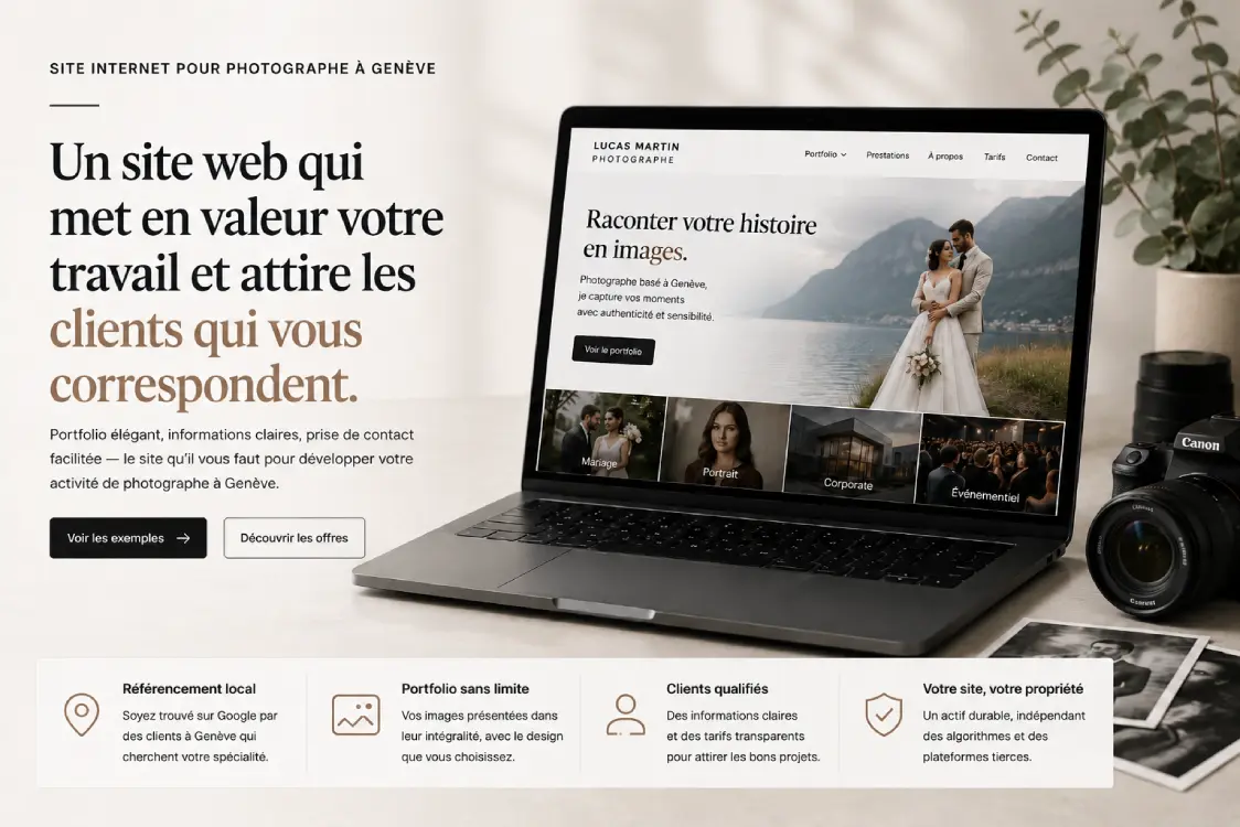 Site internet pour photographe à Genève par Kalvin M. Baitan