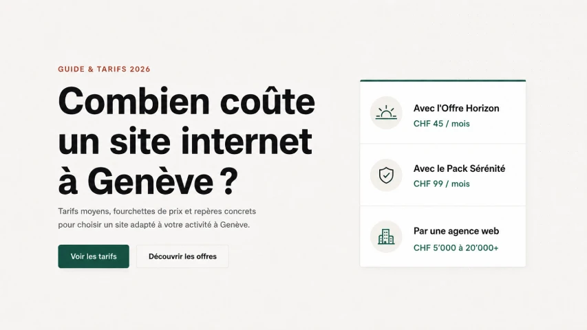 Combien coûte un site internet à Genève par Kalvin M. Baitan ?