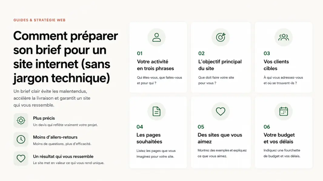 Comment préparer son brief pour un site internet (sans jargon technique) par Kalvin M. Baitan