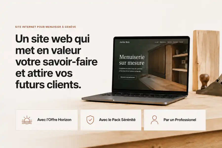Site internet pour menuisier et ébéniste à Genève par Kalvin M. Baitan