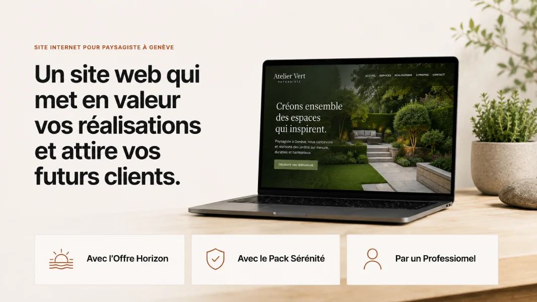 Site internet pour paysagiste à Genève par Kalvin M. Baitan