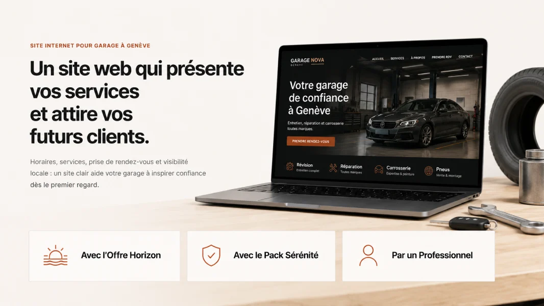 Site internet pour garage automobile à Genève par Kalvin M. Baitan