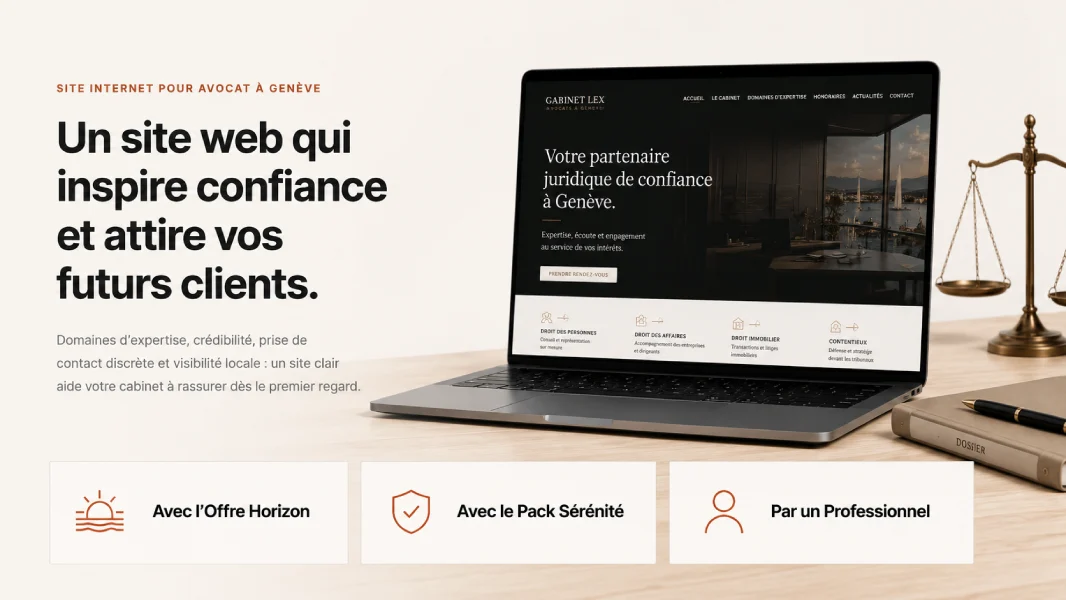 Site internet pour avocat à Genève par Kalvin M. Baitan